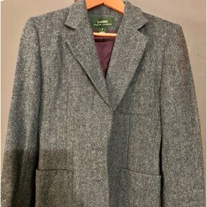 Ralph Lauren Shetland Wool Blazer, BLUE, size 6